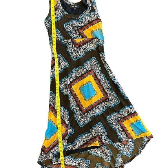 Karen Kane Black and Multicolor Patterned Mini Dress - Picture 3 of 6